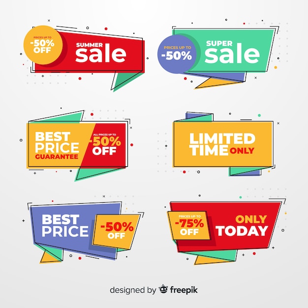 Free vector memphis sale banners