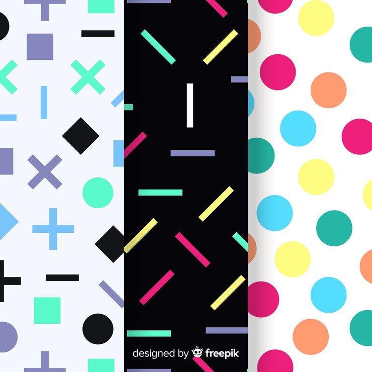 Free Vector memphis seamless pattern collection