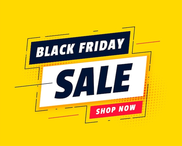 Memphis style black friday sale shopping banner