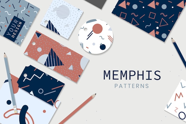 Memphis style stationery