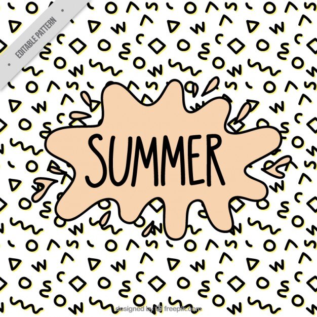 Free Vector memphis summer pattern