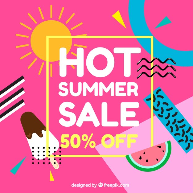 Memphis summer sale background