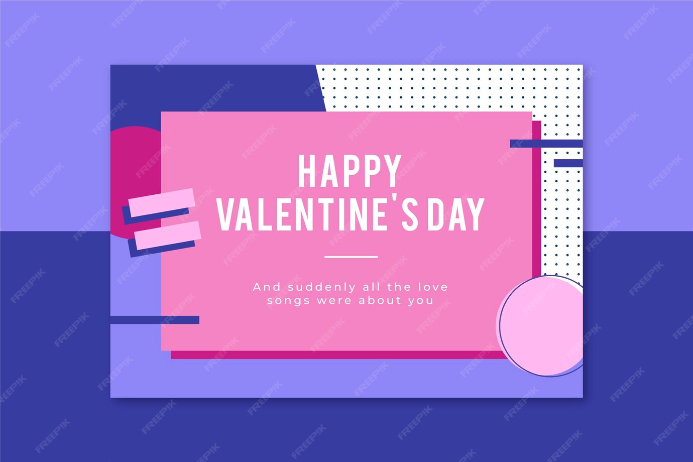 Free Vector Memphis valentines day card template