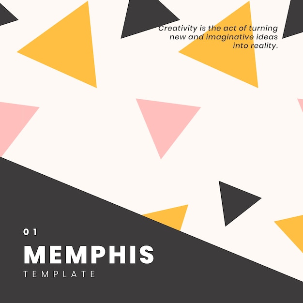 Design del banner del sito web di memphis