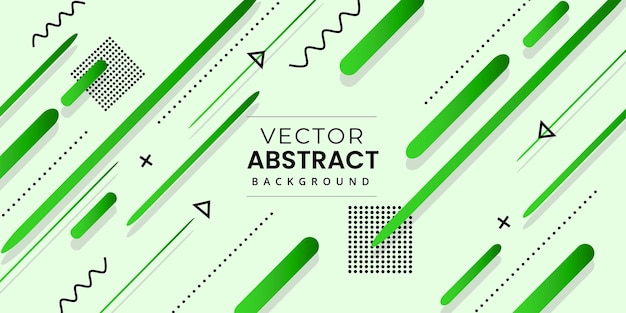 Free vector memphis white green mono multipurpose abstract background banner