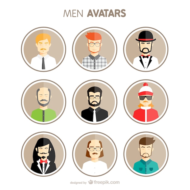 Men avatars set