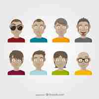 Free vector men avatars