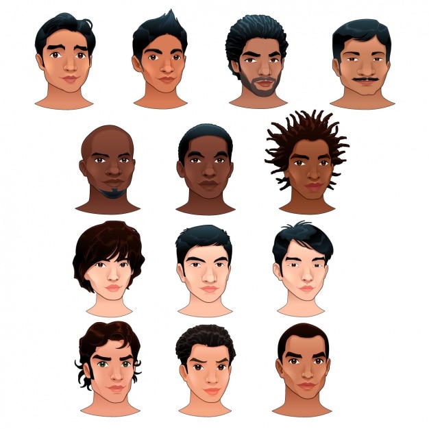 無料Vector 男性ヘッドコレクション