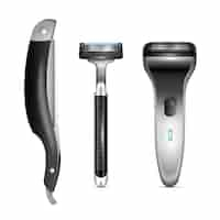 Free vector men razor set