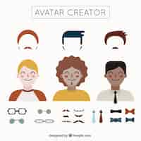 Free vector men's avatar creator