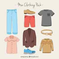 Free vector men's clothing pack