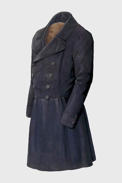 Men&amp;#39;s coat vintage illustration vector, remixed from the artwork by Fritz Boehmer.