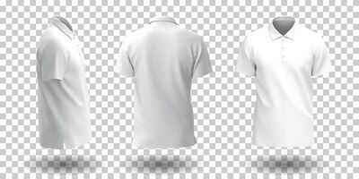 Men's white polo shirt mockup