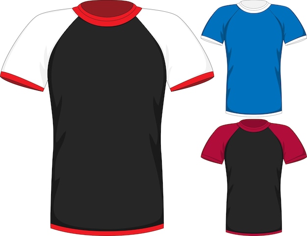 Premium Vector T Shirt Raglan 3 4 Template