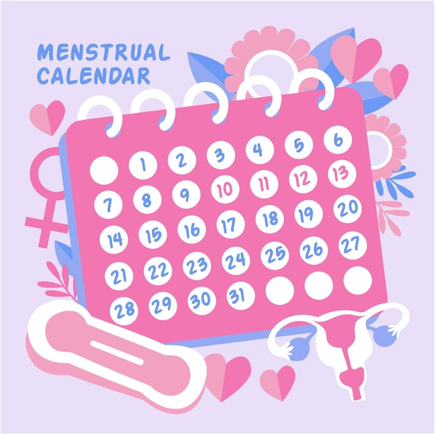 Concetto di calendario mestruale