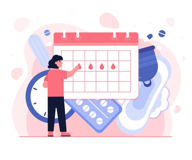 Menstrual calendar concept