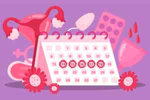 Free vector menstrual calendar concept