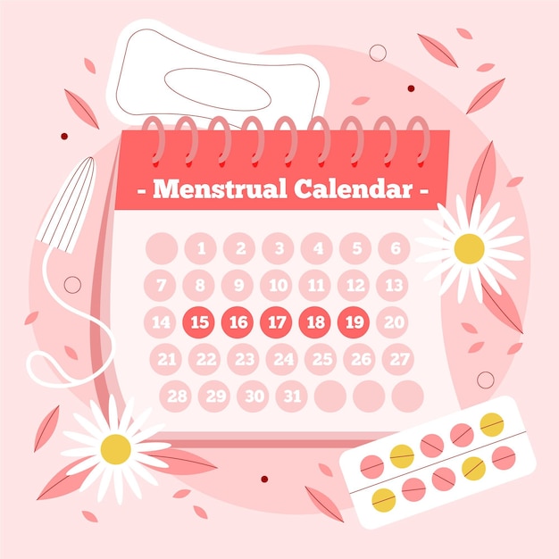 Menstrual calendar concept