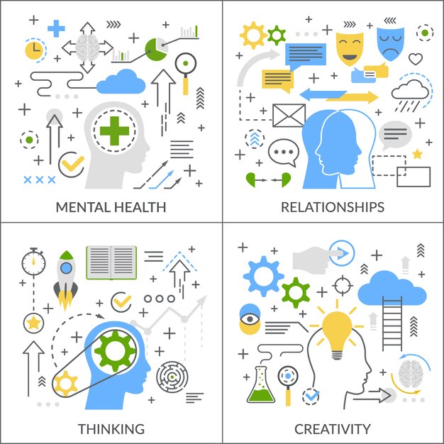 Mental Activity Flat Concept