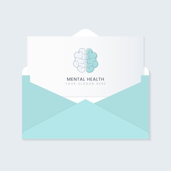 Mental health advertisement brochure vector