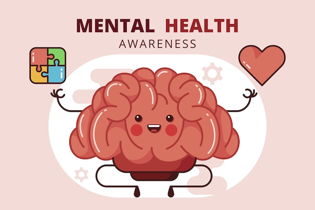 Free vector mental health awareness concept