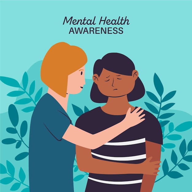 Free vector mental health awareness concept