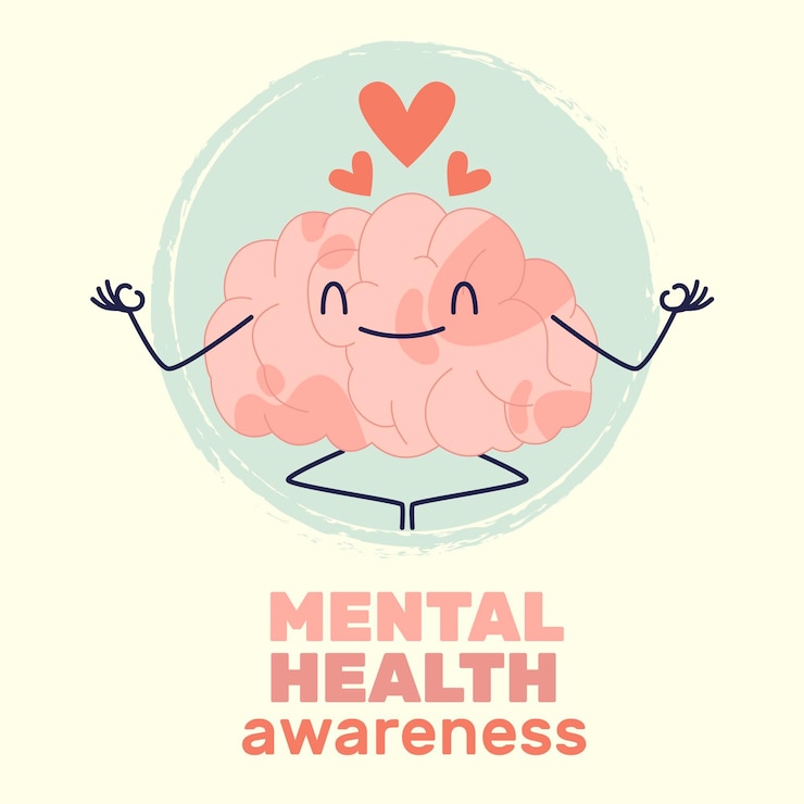 Free Vector mental health awareness concept