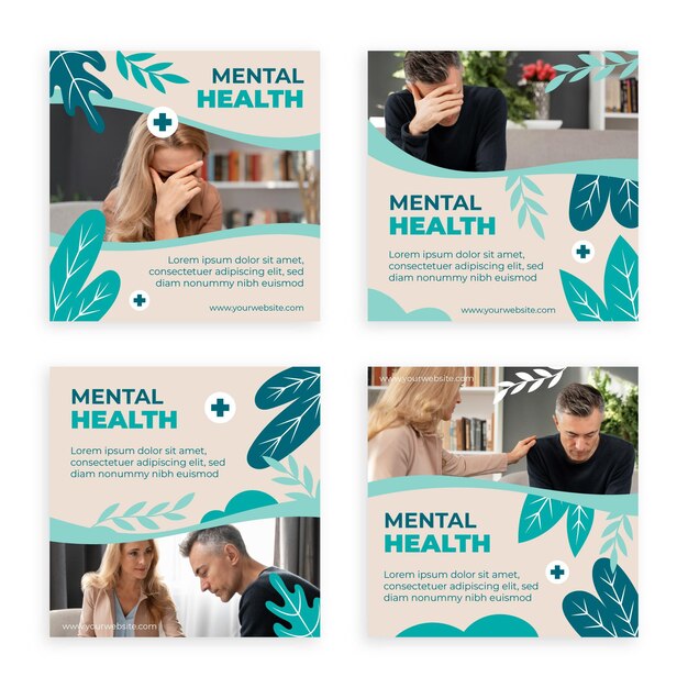 Mental health instagram post with photo