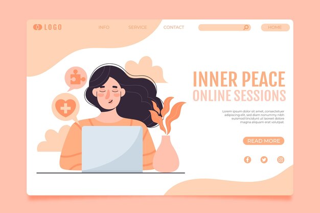 Mental health landing page template