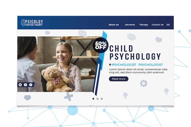 Mental health psychology consult landing page template