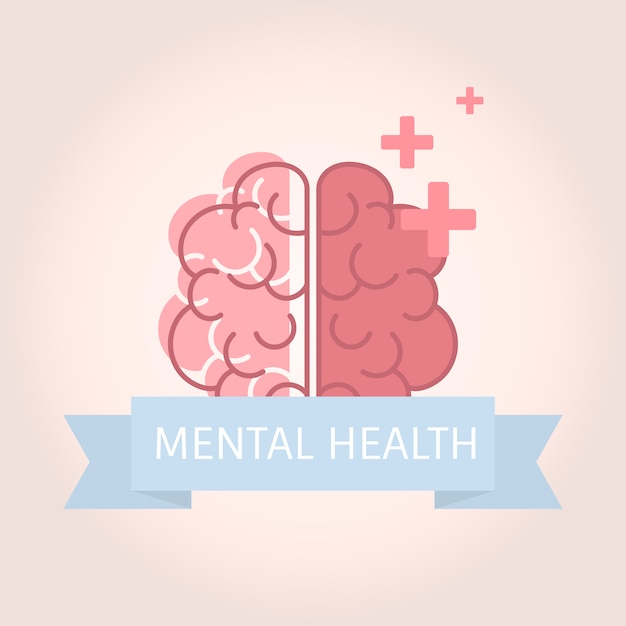 Mental health understanding the brain – Free Vector Download