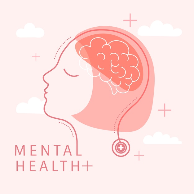 Mental health for women vector