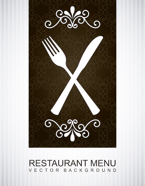 menu over gray background
