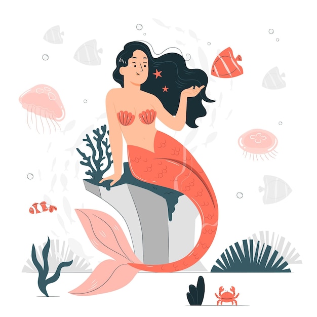 Mermaid concept illustration