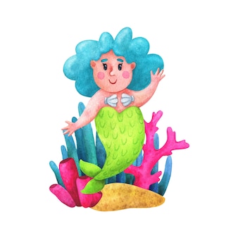 海のイラストでリトルマーメイド 無料のベクター 海のイラストでリトルマーメイド 無料のベクター