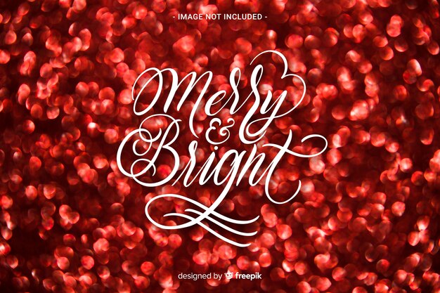 Merry and bright lettering