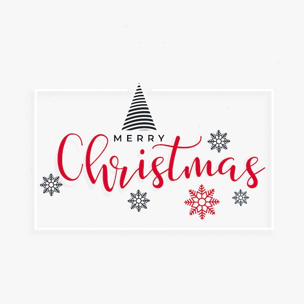 Free vector merry chistmas minimal greeting design