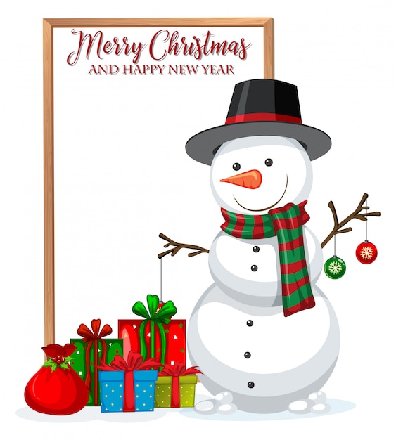 Free vector a merry christmad frame