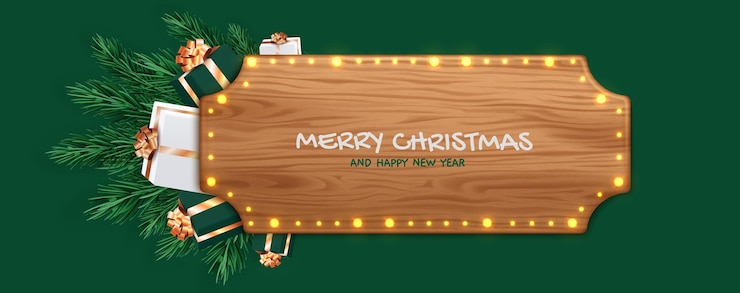 Free Vector merry christmas 3d frame design