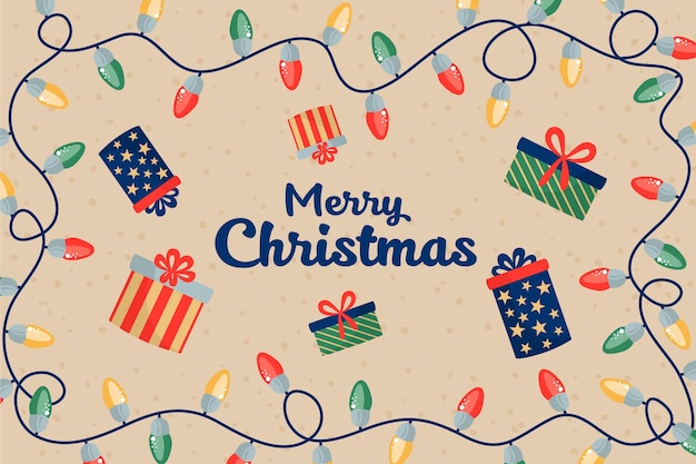 Free vector merry christmas background concept