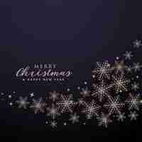 Free vector merry christmas background with wavy snowflakes pattern