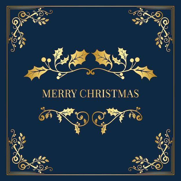 Free vector merry christmas badge design vector