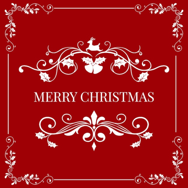 Free vector merry christmas badge design vector