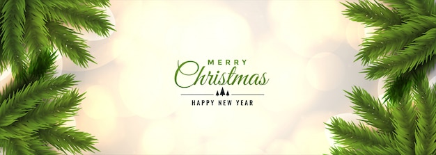 Free vector merry christmas banner