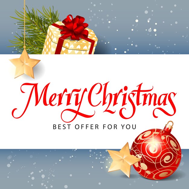 Merry Christmas Best Offer Lettering