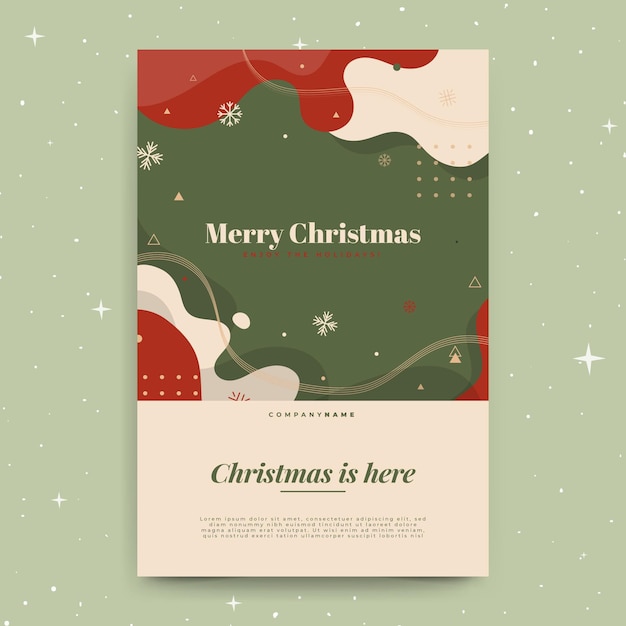 Free vector merry christmas blog post template