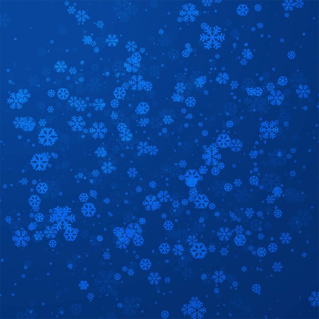 Merry christmas blue background with snowflakes  