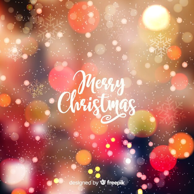 Merry Christmas Bokeh Background