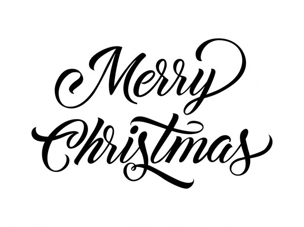 Free vector merry christmas calligraphy