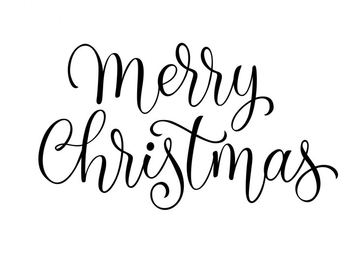 無料Vector メリークリスマス書道